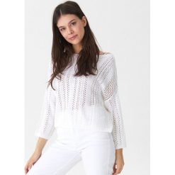 Ażurowy sweter oversize - Biały. Swetry marki House. Za 69.99 zł.