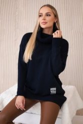 Sweter z golfem granatowy. Niebieskie swetry KESI, l, bez wzorów, z elastanu, klasyczne, plus size, bez ramiączek. Za 175.65 zł.
