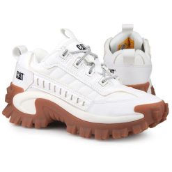 Buty sportowe do chodzenia Caterpillar ECO INTRUDER. Białe buty sportowe lifestyle Caterpillar, bez wzorów, bez zapięcia, trekkingowe. W wyprzedaży za 359.00 zł.
