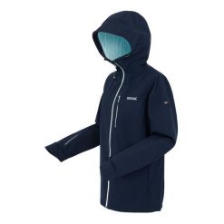 Kurtka turystyczna przeciwdeszczowa damska Birchdale wodoodporna. Szare kurtki przeciwdeszczowe Regatta, m, bez wzorów, z materiału, z kapturem, trekkingowe. Za 299.99 zł.