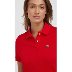 Lacoste - T-shirt PF7839. Niebieskie t-shirty Lacoste, bez wzorów, bez kołnierzyka, bez ramiączek. W wyprzedaży za 299.99 zł.