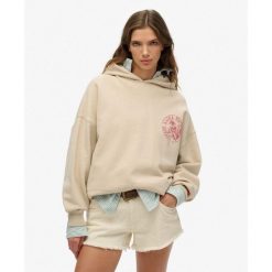 Damska bluza oversize z kapturem Superdry Lo-fi Outdoor. Szare bluzy z kapturem Superdry, na zimę, l, bez wzorów, z kapturem, outdoorowe. Za 375.50 zł.