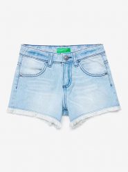 Benetton Szorty dżinsowe w kolorze błękitnym rozmiar: 90. Niebieskie szorty Benetton, bez wzorów, z bawełny, klasyczne. Za 50.95 zł.