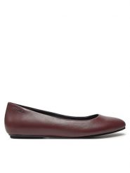 Calvin Klein Baleriny Round Ballerina HW0HW00618 Fioletowy. Fioletowe baleriny Calvin Klein, bez wzorów, ze skóry, bez obcasa, bez zapięcia. Za 399.99 zł.