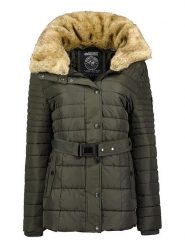 Canadian Peak Kurtka zimowa "Belle" w kolorze khaki rozmiar: S. Brązowe kurtki Canadian Peak, na zimę, s, bez wzorów, z puchu, bez kaptura. Za 272.31 zł.