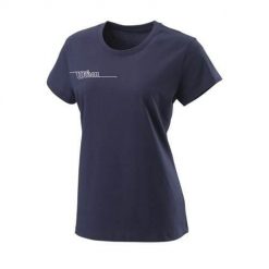 Koszulka sportowa damska Wilson Shirt Team Ii Tech. Niebieskie t-shirty sportowe Wilson, xs, bez wzorów, z bawełny, bez ramiączek. Za 169.99 zł.