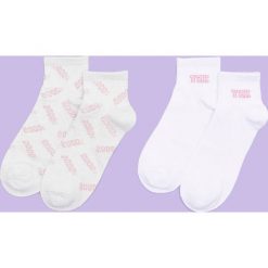 Skarpetki bawełniane 2 pack - Biały. Białe skarpetki Sinsay, bez wzorów, z bawełny. Za 17.99 zł.