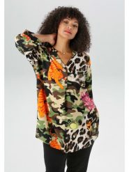 Aniston Bluzka ze wzorem rozmiar: 48. Bluzki Aniston, bez wzorów, z wiskozy, bez kołnierzyka, bez ramiączek. Za 86.99 zł.