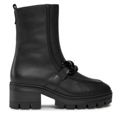 Botki Gabor. Czarne botki Gabor, bez wzorów, bez obcasa, na słupku, bez zapięcia. Za 459.99 zł.