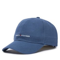 Czapka z daszkiem Tommy Hilfiger. Niebieskie czapki z daszkiem Tommy Hilfiger, bez wzorów. Za 189.99 zł.
