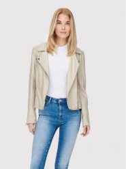 ONLY Kurtka z imitacji skóry Gemma 15153079 Beżowy Regular Fit. Brązowe kurtki ONLY, bez wzorów, ze skóry, bez kaptura. Za 199.99 zł.