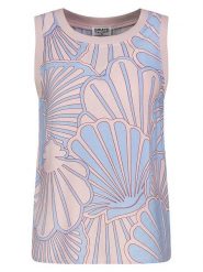 Sublevel Top w kolorze jasnoróżowo-błękitnym rozmiar: S. Niebieskie topy Sublevel, s, bez wzorów, bez kołnierzyka, bez ramiączek. Za 43.99 zł.