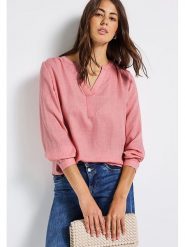 Street One Bluzka w kolorze jasnoróżowym rozmiar: 44. Różowe bluzki Street One, bez wzorów, z wiskozy, street, bez kołnierzyka, bez ramiączek. Za 122.38 zł.