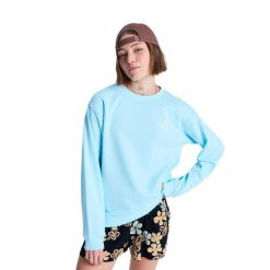 Bluza damska SURF STOKED TERRY VINT. Niebieskie bluzy Roxy, m, bez wzorów, z bawełny, casualowe, bez ramiączek, bez kaptura. Za 189.99 zł.