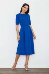 Niebieska Sukienka Elegancka Wizytowa Midi. Niebieskie sukienki Figl, do pracy, l, bez wzorów, z materiału, biznesowe, bez kołnierzyka, bez ramiączek, midi. Za 289.00 zł.