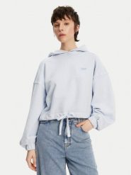 Tommy Jeans Bluza DW0DW20314 Niebieski Relaxed Fit. Niebieskie bluzy Tommy Jeans, m, bez wzorów, z bawełny, bez kaptura. Za 249.99 zł.
