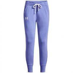 Spodnie Do Biegania Rival Fleece Dla Kobiet. Fioletowe spodnie sportowe Under Armour, bez wzorów, długie, do biegania. Za 302.99 zł.