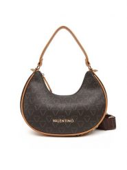 Valentino Torebka Shelby VBS90A07LOG Brązowy. Brązowe torebki klasyczne Valentino, bez wzorów, ze skóry, bez dodatków. Za 369.99 zł.