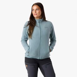 Bluza Polarowa Rozpinana Wędrówki Kobieta Stryn Elastyczny W Cztery Strony. Niebieskie bluzy z kapturem SWEDEMOUNT, xl, bez wzorów, z materiału, bez kaptura, narciarskie. Za 169.99 zł.