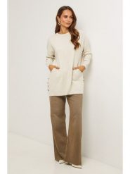 Soft Cashmere Sweter w kolorze beżowym rozmiar: 38/40. Brązowe swetry Soft Cashmere, z aplikacjami, z kaszmiru, klasyczne, bez ramiączek. Za 240.43 zł.
