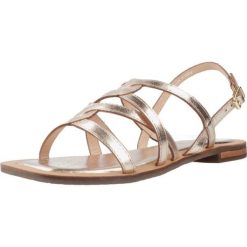 Sandały GEOX D55YFA Złoty. Żółte sandały Geox, bez wzorów, ze skóry, sportowe, bez obcasa, bez zapięcia. Za 330.99 zł.