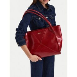 Torebka MEXX. Czerwone shopper bag Mexx, bez wzorów, bez dodatków. Za 229.99 zł.