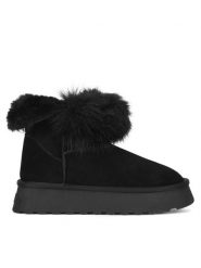 Badura Śniegowce WFA3081-1 Czarny. Czarne botki Badura, bez wzorów, ze skóry, bez zapięcia. Za 279.99 zł.
