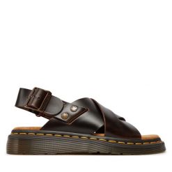 Sandały Dr. Martens. Brązowe sandały Dr Martens, bez wzorów, bez obcasa, na płaskiej podeszwie, bez zapięcia. Za 499.99 zł.