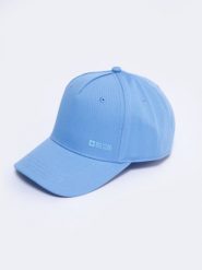 Czapka unisex z daszkiem z delikatnym logo BIG STAR niebieska Facil 401. Niebieskie czapki z daszkiem BIG STAR, bez wzorów, z bawełny, eleganckie. W wyprzedaży za 99.99 zł.