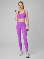 4F Legginsy treningowe szybkoschnące damskie - różowe XL. Czerwone legginsy 4f, xl, bez wzorów, z podwyższonym stanem, na fitness i siłownię. Za 129.99 zł.