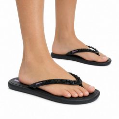 Japonki damskie Ipanema 27130 MEU SOL AD. Czarne japonki Ipanema, bez wzorów, z materiału, eleganckie. Za 35.00 zł.