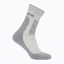 ICEBREAKER Skarpety damskie Merino Hike+ Medium Crew Blizzard hthr/alloy r.35-37. Szare skarpetki Icebreaker, bez wzorów, z elastanu. Za 129.60 zł.