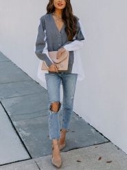 LA Angels Kardigan w kolorze szaro-kremowym rozmiar: M. Brązowe swetry LA Angels, m, bez wzorów, bez ramiączek. Za 126.99 zł.