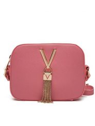 Valentino Torebka Divina Sa VBS1IJ09 Różowy. Czerwone listonoszki Valentino, bez wzorów, ze skóry, bez dodatków. Za 189.99 zł.