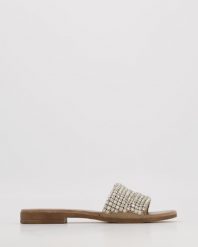 KLAPKI Z KAMIENIAMI 8342 PELL TAUPE. Klapki Venezia, bez wzorów, ze skóry, bez obcasa, bez zapięcia. Za 329.00 zł.
