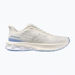 Buty do biegania damskie Mizuno Wave Skyrise 7. Białe buty do biegania Mizuno, bez wzorów, z gumy, bez zapięcia, do biegania, mizuno wave. Za 579.99 zł.