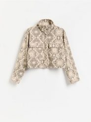 Wzorzysta kurtka - wielobarwny. Kurtki Reserved, l, bez wzorów, z bawełny, bez kaptura. Za 139.99 zł.