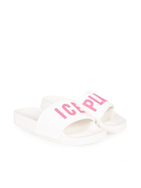 Ice Play Klapki | RIBERA001 | Kobieta | Biały. Białe klapki Ice Play, bez wzorów, eleganckie, z okrągłym noskiem, bez obcasa, bez zapięcia. W wyprzedaży za 169.00 zł.