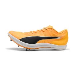Buty sportowe Puma Evospeed. Czarne buty treningowe Puma, bez wzorów, z materiału, bez zapięcia, do biegania. Za 353.74 zł.