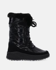 CZARNE ŚNIEGOWCE Z FUTERKIEM 8719 STEL NERO. Czarne botki Venezia, bez wzorów, bez obcasa, bez zapięcia. Za 389.00 zł.