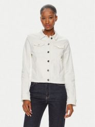 Morgan Kurtka jeansowa 221-VPOM1 Biały Slim Fit. Białe kurtki Morgan, bez wzorów, z jeansu, bez kaptura. Za 179.99 zł.