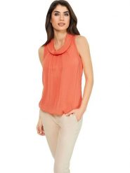 Heine Bluzka w kolorze pomarańczowym rozmiar: 36. Pomarańczowe bluzki Heine, bez wzorów, bez kołnierzyka, bez ramiączek. Za 43.99 zł.