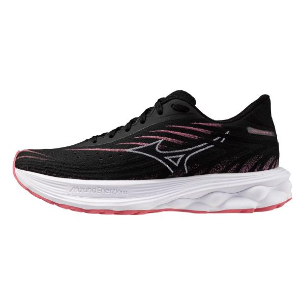 Damskie buty do biegania Mizuno Wave Skyrise 6. Czarne buty do biegania Mizuno, bez wzorów, bez zapięcia, do biegania, mizuno wave. Za 659.99 zł.