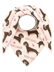 Zwillingsherz Chusta trójkątna "Dog Lover" w kolorze kremowym - 200 x 130 rozmiar: onesize. Brązowe chusty Zwillingsherz, bez wzorów, z bawełny. Za 126.99 zł.