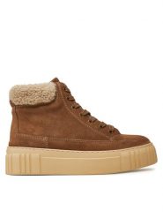 Gant Botki 29543705 Brązowy. Brązowe botki Gant, bez wzorów, ze skóry, bez obcasa, na płaskiej podeszwie, bez zapięcia. Za 469.99 zł.
