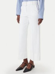 Marella Spodnie materiałowe Nicchia 2613131074 Biały Regular Fit. Białe spodnie materiałowe Marella, bez wzorów, z bawełny. Za 859.99 zł.