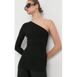 Victoria Beckham bluzka damska kolor czarny gładka. Czarne bluzki VICTORIA BECKHAM, m, bez wzorów, z dzianiny, bez kołnierzyka, bez ramiączek. W wyprzedaży za 1,169.90 zł.