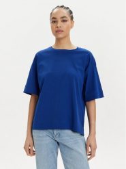 Vero Moda T-Shirt Didde 10301183 Niebieski Loose Fit. Niebieskie t-shirty Vero Moda, s, bez wzorów, z bawełny, bez kołnierzyka, bez ramiączek. Za 69.99 zł.