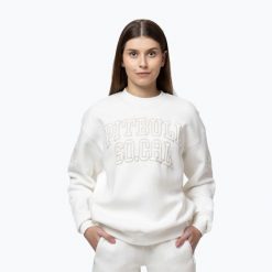 Bluza damska Pitbull Crewneck Fiora. Białe bluzy PITBULL, l, bez wzorów, z bawełny, eleganckie, bez ramiączek, bez kaptura. Za 169.99 zł.