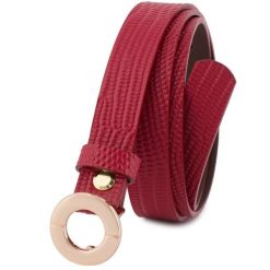 Pasek skórzany BELTIMORE r.85-100 cm O15 czerwony. Czerwone paski bez wzorów. Za 49.90 zł.